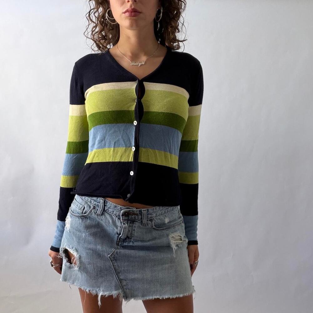Vintage y2k striped cardigan